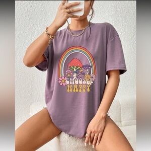 SHEIN || NWOT “Choose Happy” Oversized Tee (S)